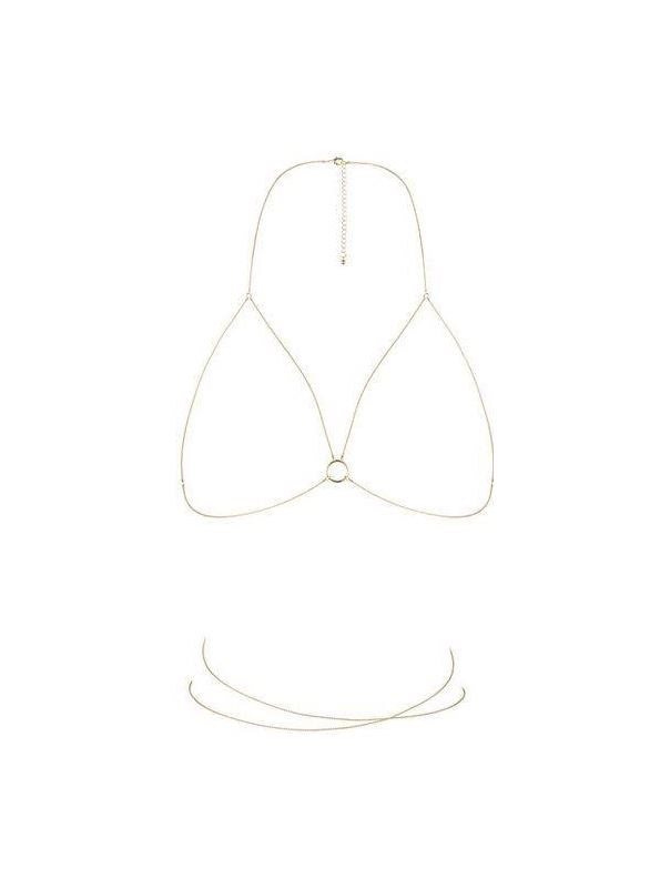 Золотистая упряжь-цепочка Magnifique Bra Chain