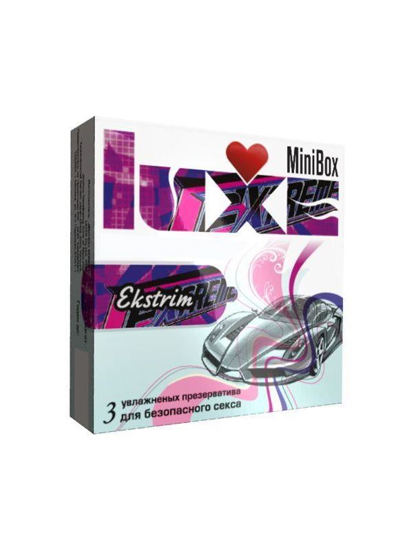 Ребристые презервативы Luxe Mini Box Экстрим (3 шт)