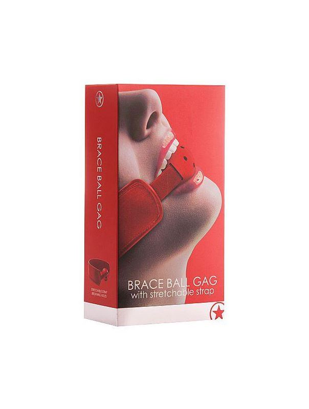 Красный кляп Brace Ball Red