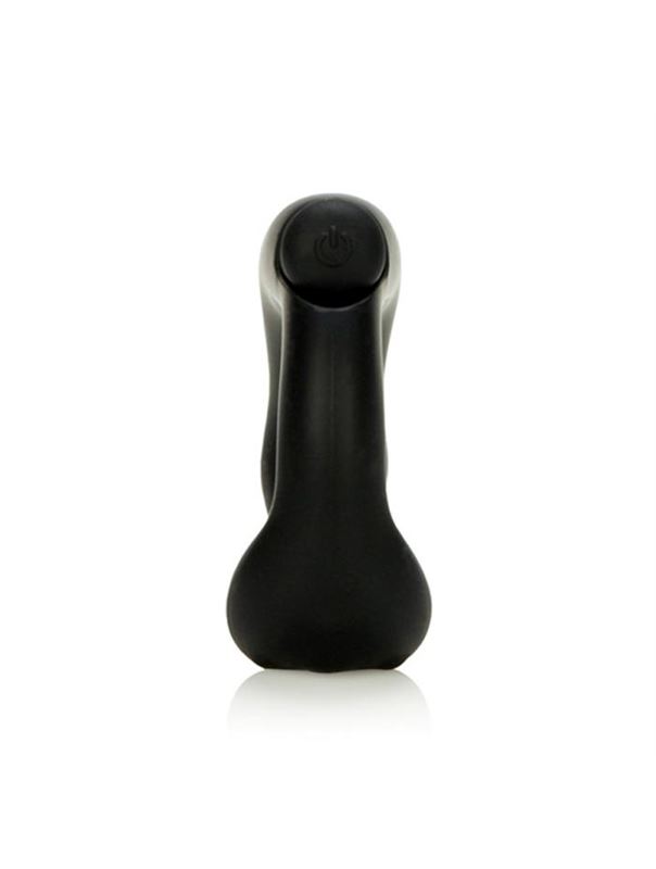 Чёрный силиконовый массажер простаты P-Rock Prostate Massager (10 см)