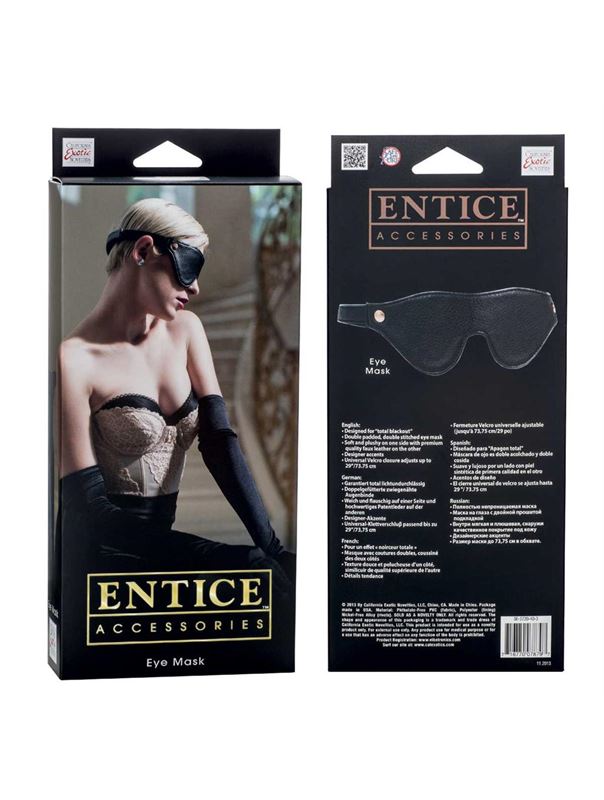 Черная закрытая маска Entice Eye Mask