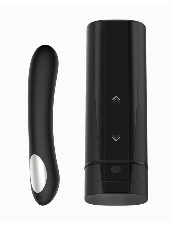 Набор для секса на расстоянии: мастурбатор Onyx+ и черный вибратор Pearl 2