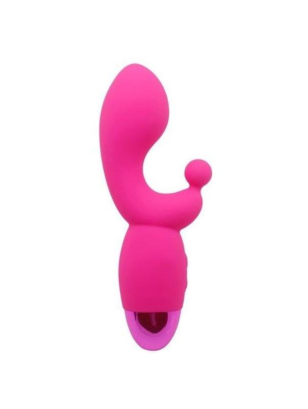 Розовый вибратор INDULGENCE Rechargeable G Kiss (16,5 см)
