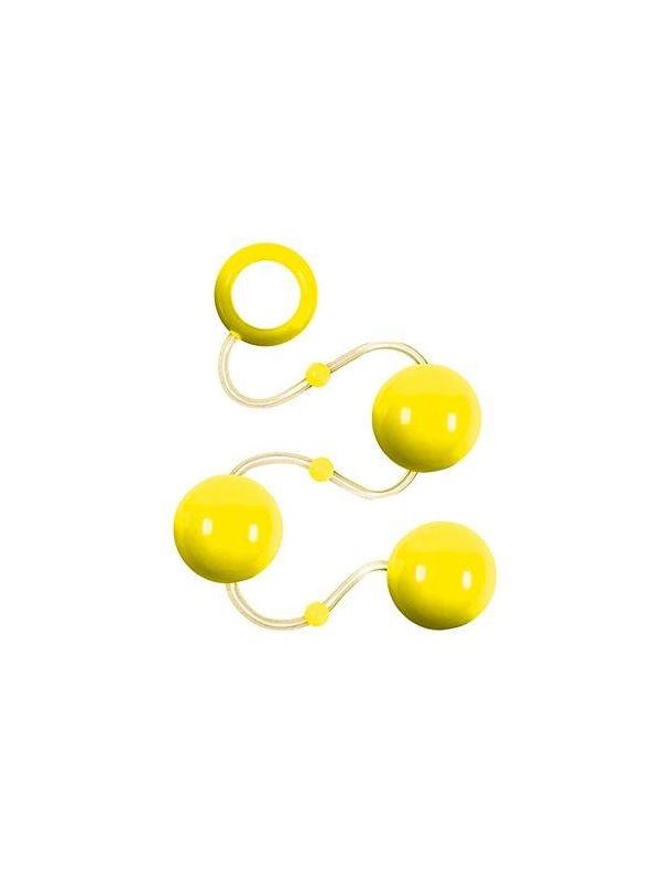 Желтые анальные шарики Renegade Pleasure Balls