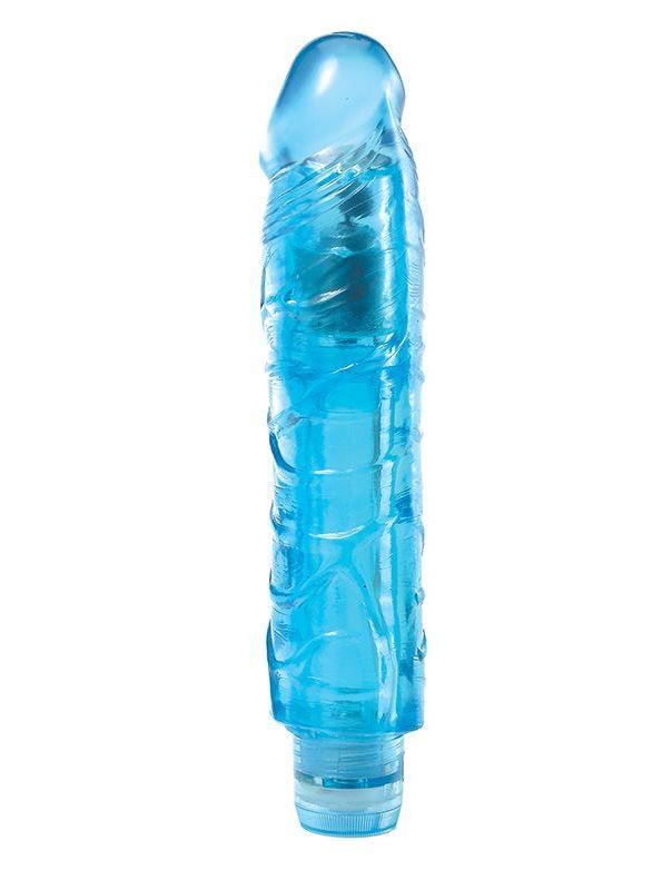 Голубой вибромассажёр GRASPING PASSION PENIS 7 BLUE - 17,8 см.