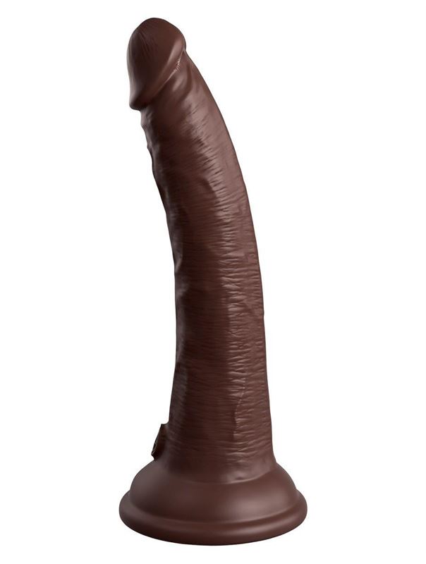 Коричневый фаллоимитатор King Cock Elite 7" Dual Density Silicone Cock (21 см)