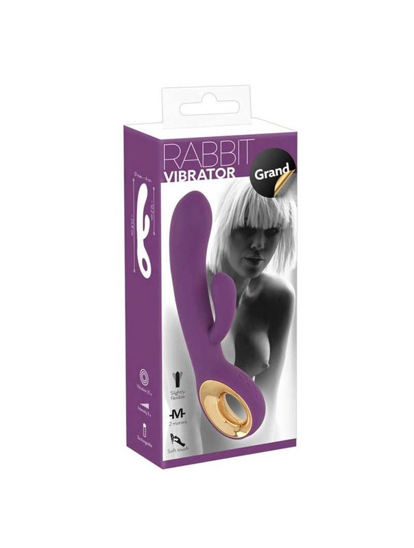 Фиолетовый вибратор кролик Rabbit Grand (23,8 см)