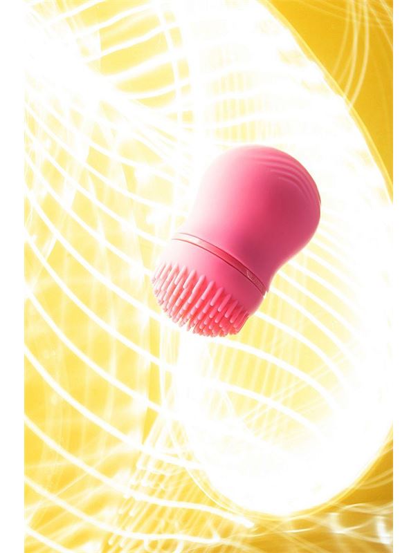 Розовый стимулятор клитора CURU-CURU BRUSH ROTER