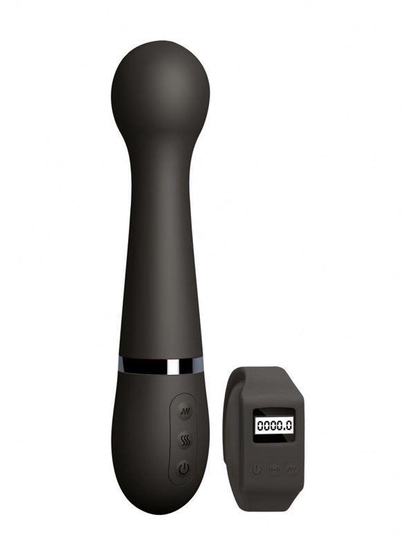Черный вибромассажер Kegel Wand - 18,5 см.