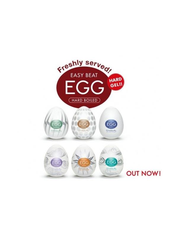 Набор из 6 мастурбаторов Tenga EGG Regular Strength с различным рельефом