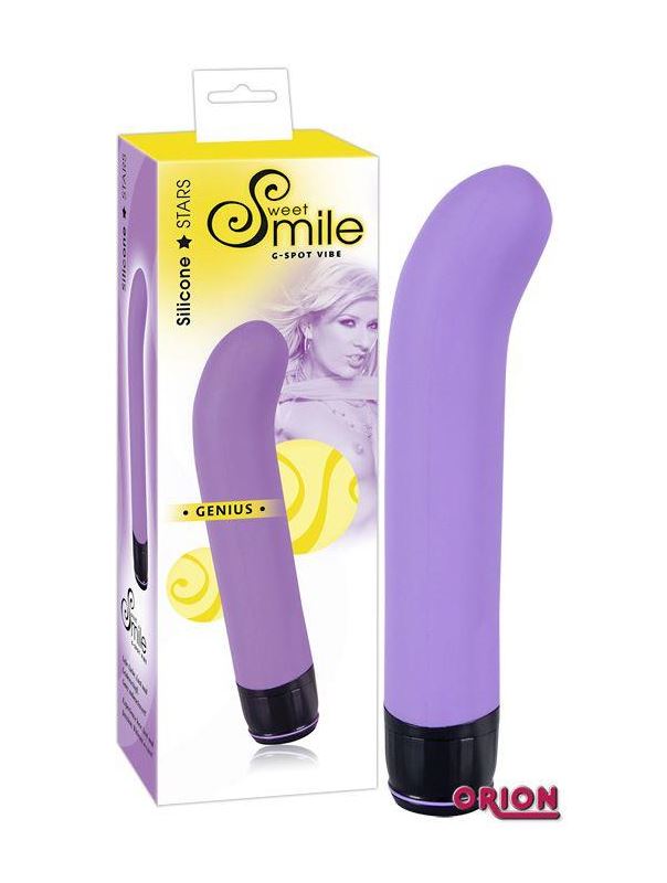 Фиолетовый вибратор G-точки Smile Genius - 20 см.