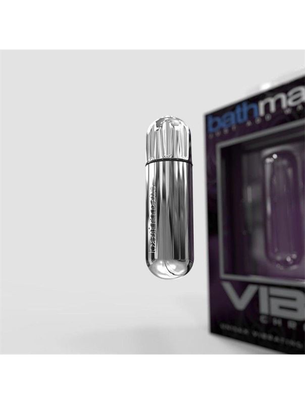 Серебристая перезаряжаемая вибропуля Bathmate - Vibrating Bullet Vibe Chrome