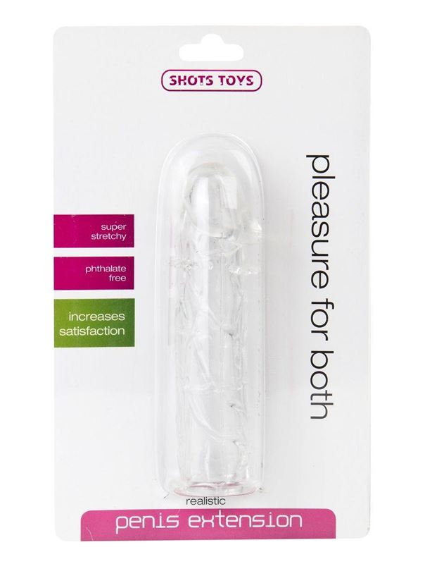 Прозрачная насадка на пенис Realistic Penis Extension (13 см)