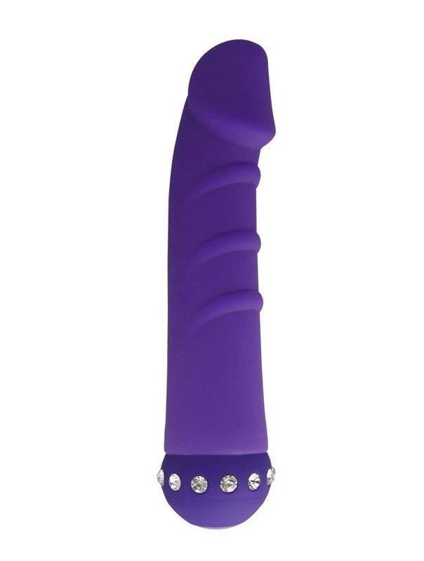 Фиолетовый вибратор SPARKLE SUCCUBI VIBRATING DONG (14,5 см)