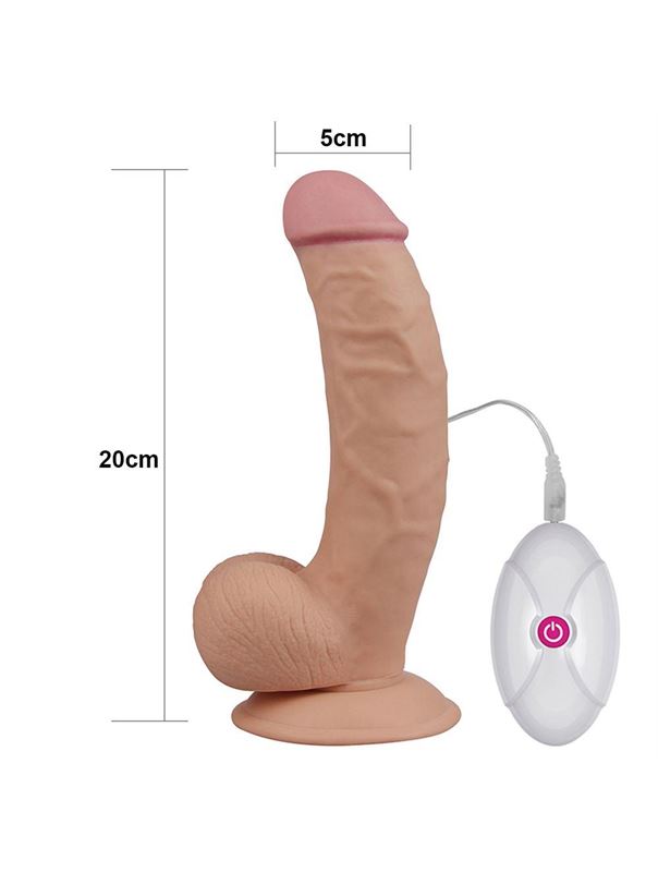 Телесный вибратор реалистик Ultra Soft Dude 8.5 (20 см)
