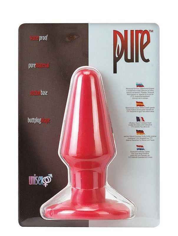 Красная анальная втулка Pure (13,5 см)