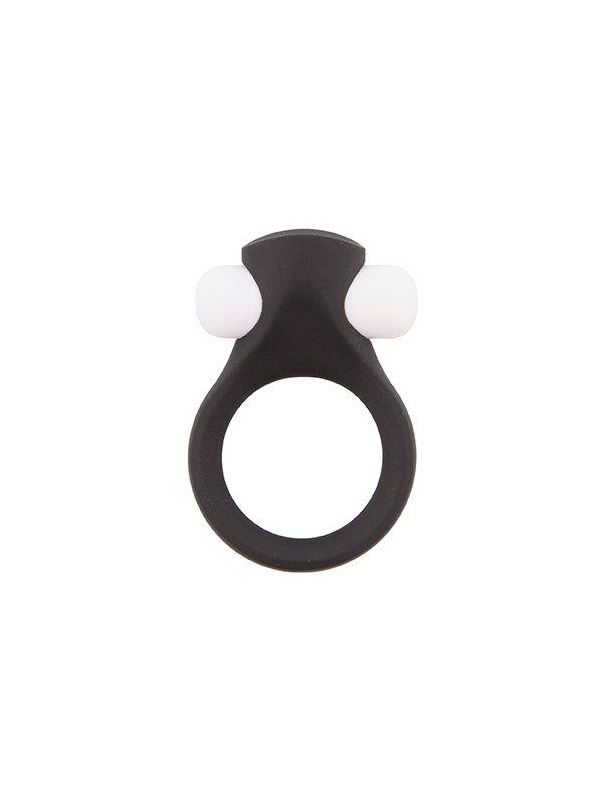 Чёрное эрекционное виброкольцо LIT-UP SILICONE STIMU RING 2 BLACK