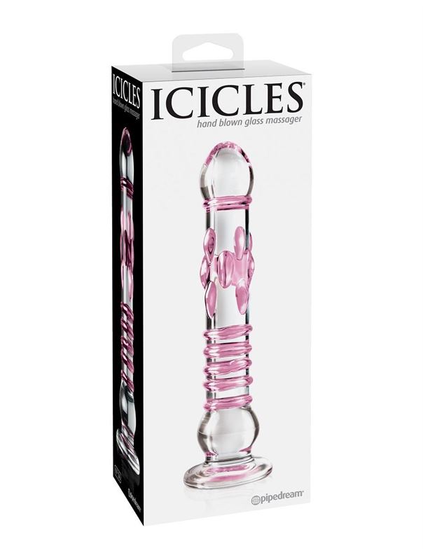 Стеклянный фаллоимитатор ICICLES №6 (21,6 см)