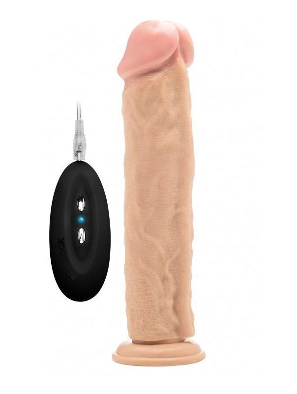 Телесный вибратор-реалистик Vibrating Realistic Cock 11 - 27,5 см.