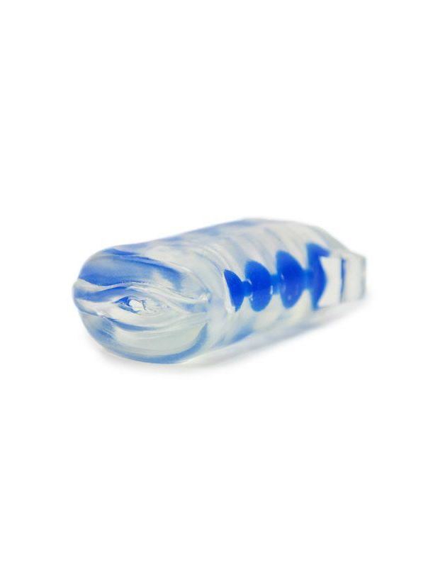 Стимулирующий мастурбатор с бусинками CyberSkin Double Pleasure Comfort Grip Stroker