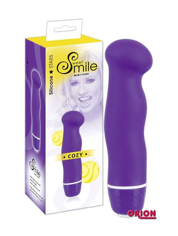 Фиолетовый вибратор Smile Mini Cozy - 13 см.
