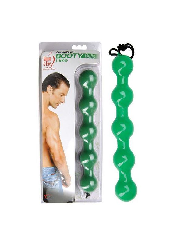 Зелёная анальная цепочка Booty Lime (24,5 см)