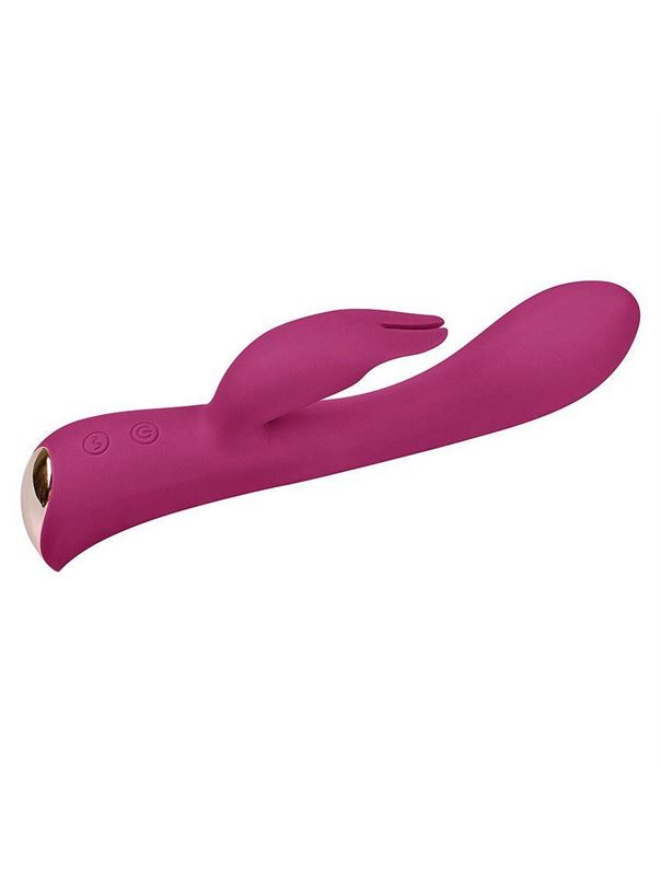 Бордовый вибромассажер-кролик 5" Silicone Bunny Love (19,1 см)