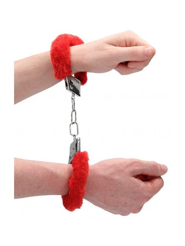 Пушистые красные наручники Begginer's Furry Handcuffs