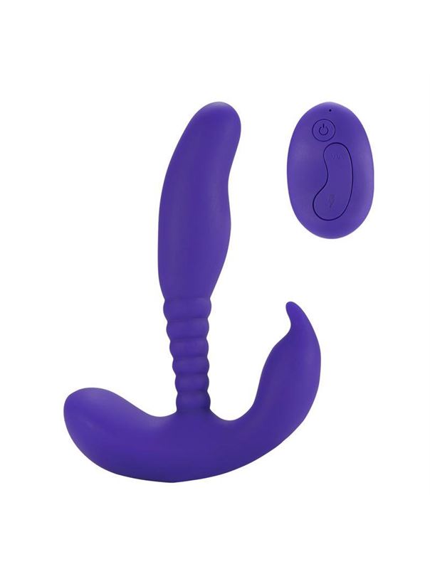 Фиолетовый стимулятор простаты Remote Control Anal Pleasure Vibrating Prostate Stimulator - 13,5 см.