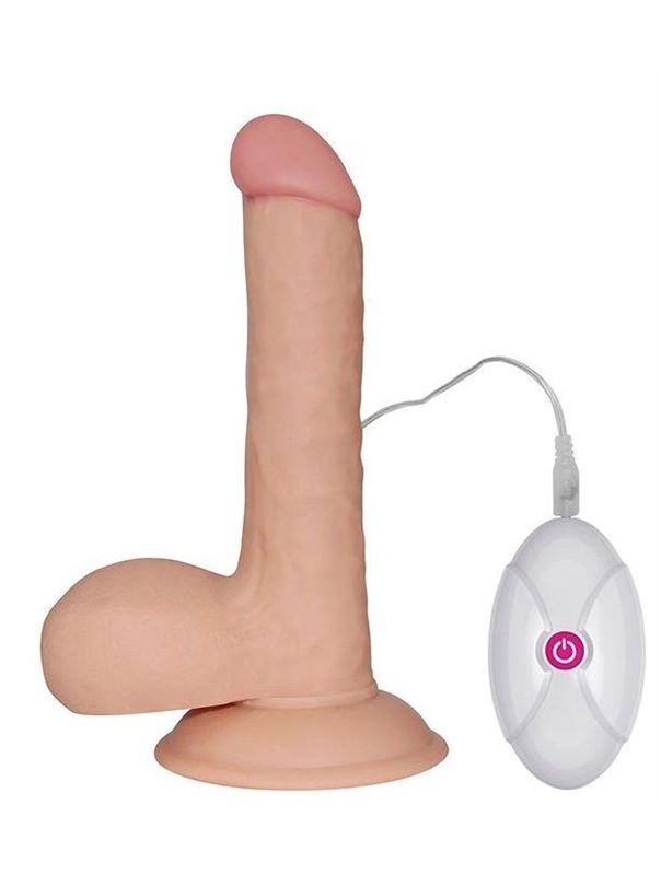 Вибратор реалистик The Ultra Soft Dude с выносным пультом (18 см)
