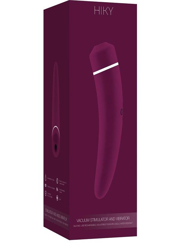 Фиолетовый вакуумный клиторальный вибромассажер Personal vibrator HIKY 