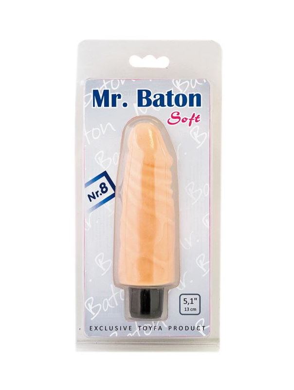 Вибратор-реалистик Mr.Baton Soft №8 - 13 см.
