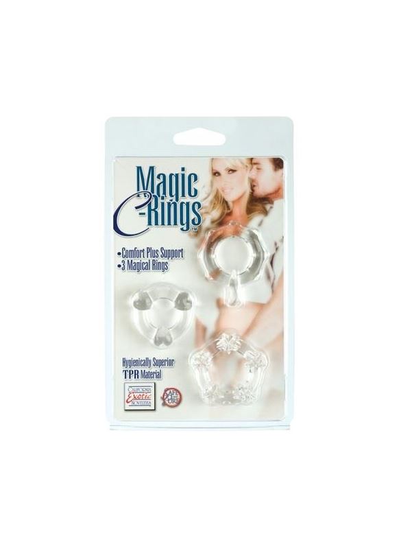 3 прозрачных эрекционных колечка MAGIC C-RINGS