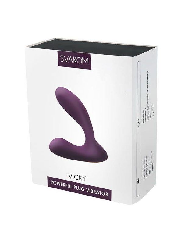 Фиолетовый стимулятор простаты с вибрацией Vicky Violet