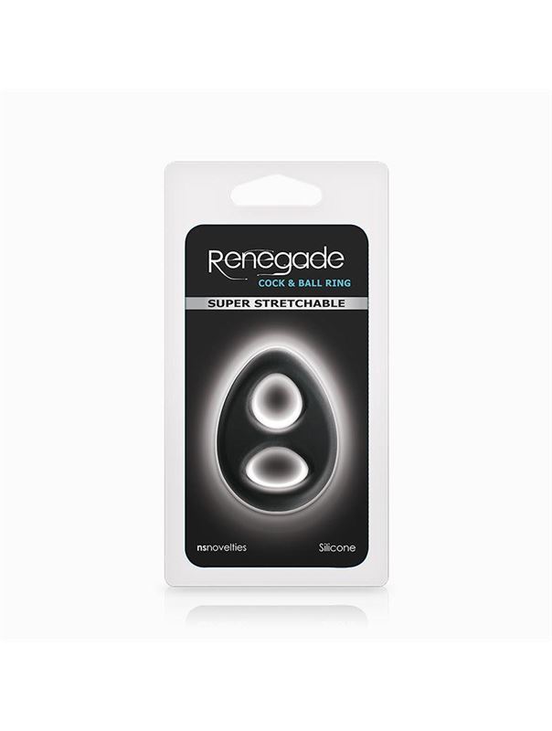 Эрекционное кольцо с двумя отверстиями Renegade Romeo Soft Ring