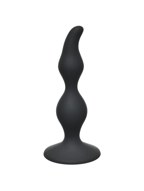 Чёрная анальная пробка Curved Anal Plug Black - 12,5 см.