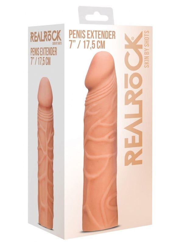 Телесная увеличивающая насадка Penis Extender - 17,5 см.