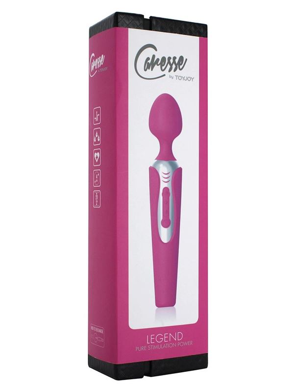 Розовый вибростимулятор LEGEND MASSAGER - 20 см.