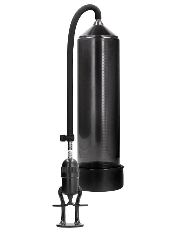 Черная вакуумная помпа Deluxe Beginner Pump для мужчин с насосом в виде поршня
