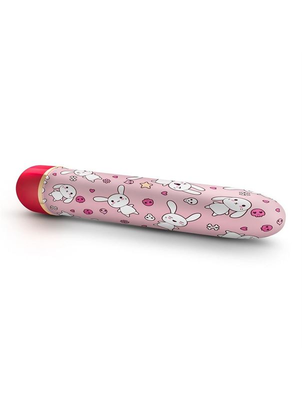 Яркий вибратор с принтом Sweet Bunny (17,8 см)