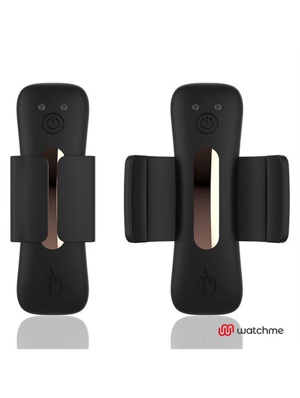 Черная вибровкладка в трусики с пультом-часами Anne's Desire Vibro Panty Wireless Watchme