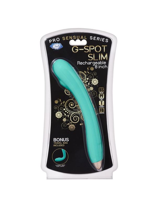 Зеленый гибкий вибратор Cloud 9 G-Spot Slim Flexible Vibrator (16 см)