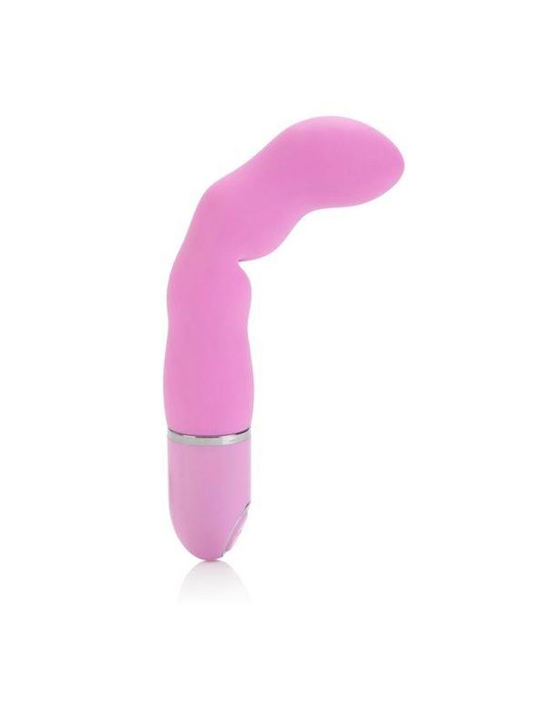 Розовый гнущийся вибромассажер 10-Function Silicone Pleasure Bendie Wavy G s - 17,75 см.