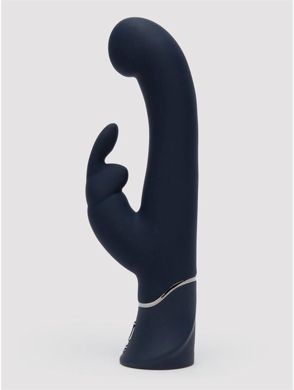 Темно-синий вибратор кролик Greedy Girl Real-Feel Rabbit Vibrator (25,4 см)