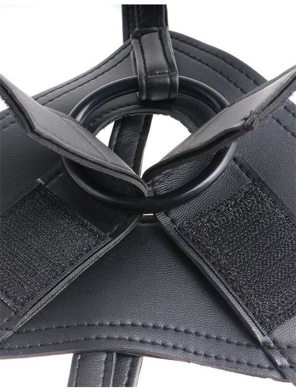 Коричневый страпон на трусиках Strap-on Harness Cock - 20,3 см.