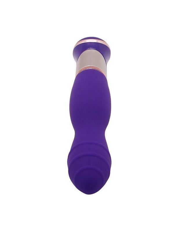Фиолетовый вибратор ротатор ECSTASY Deluxe Rippled Vibe (20 см)