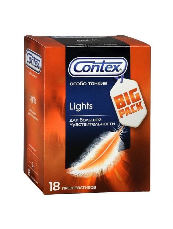 Особо тонкие презервативы Contex Lights - 18 шт.