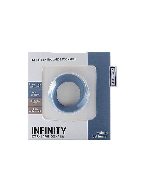 Синее эрекционное кольцо Infinity XL Cockring
