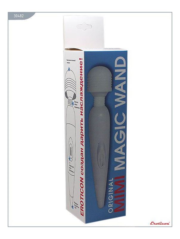 Белый вибромассажёр Mimi Magic Wand - 19,2 см.