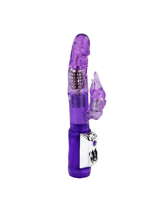 Фиолетовый вибратор Super Sex Rabbit - 21.5 см.
